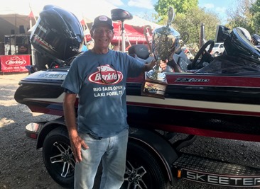 Richard Morgaenthaler, Geneva, IL, tops a record field of over 1200 anglers at the 14th Annual Berkley Big Bass on Lake Fork. Wins a New Skeeter ZX 200- Yamaha 200 SHO - Lowrance rig.