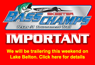 IMPORTANT NOTICE:  We will be trailering on Belton this weekend.